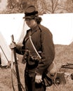 Young Union reenactor with a musket at the Ã¢â¬ÅBattle of LibertyÃ¢â¬Â - Bedford, Virginia